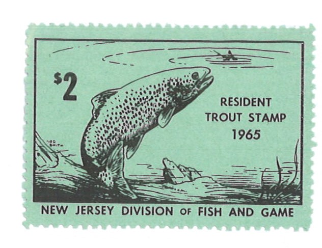 (image for) 1965 New Jersey Resident Trout Stamp